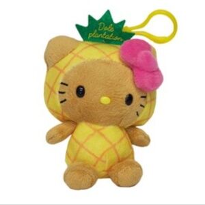 NWT Authentic Hello Kitty Dole Plantation Pineapple Head Keyring